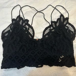 NWOT FREE PEOPLE ADELLA BRALETTE BLACK LARGE